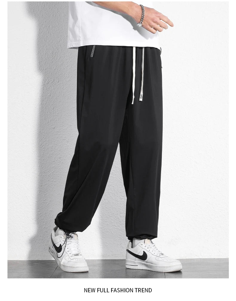 Tall Clothes Men's Pants Extra Long Length Summer Trouser Male Ice Silk Sport Inseam 36 190 Cm 120 115 Leg 110 120cm 115cm 105