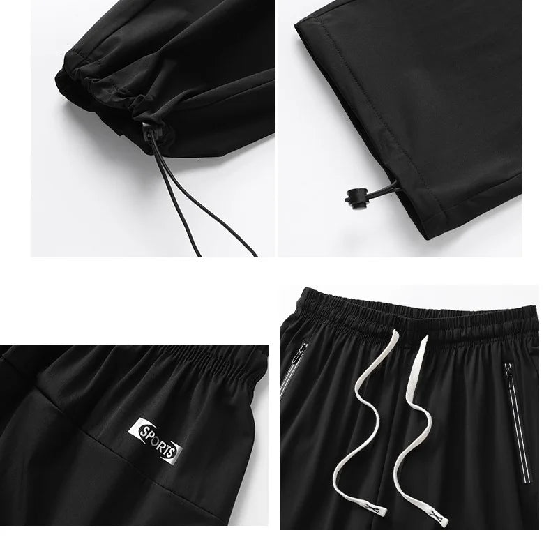 Tall Clothes Men's Pants Extra Long Length Summer Trouser Male Ice Silk Sport Inseam 36 190 Cm 120 115 Leg 110 120cm 115cm 105