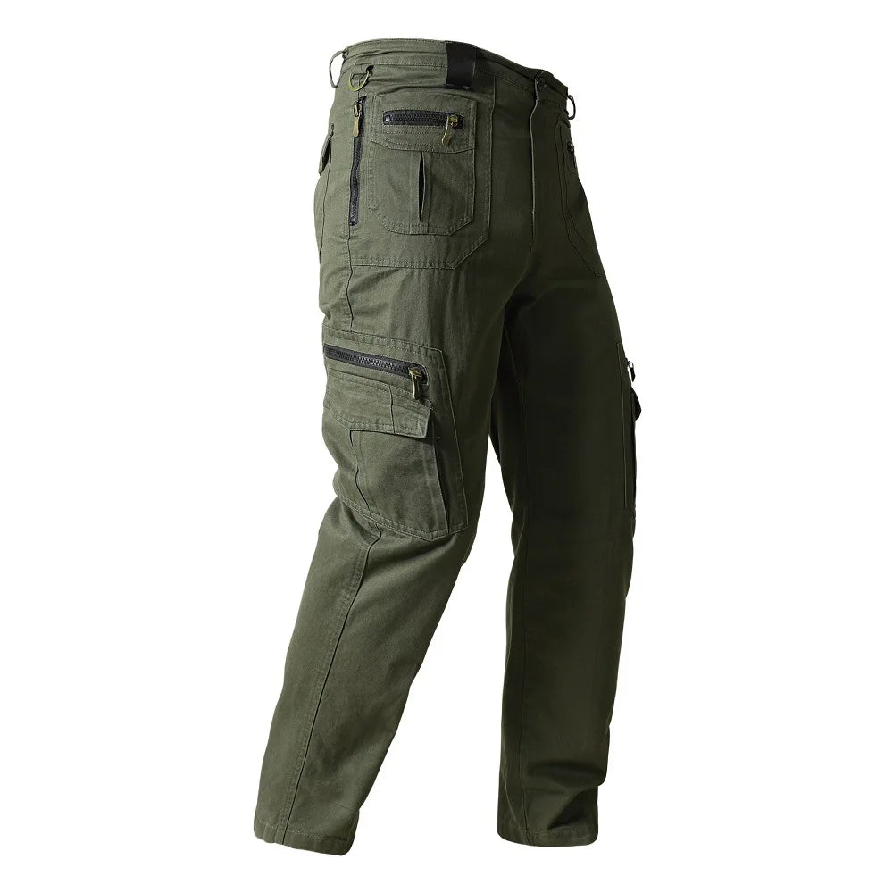 2025 Men Cargo Pants Trousers Multi-pocket Waterproof Wear-resistant Casual Training Overalls Clothing Comfortable Breathable