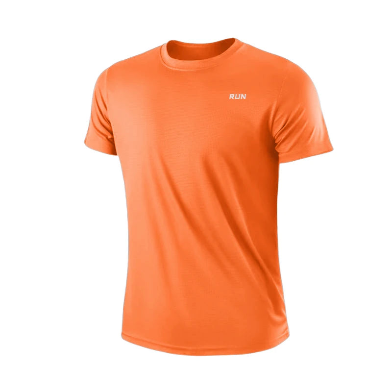 High quality men breathable fast drying running sports fitness breathable comfortable short sleeve T-shirt casual light Gym Tops