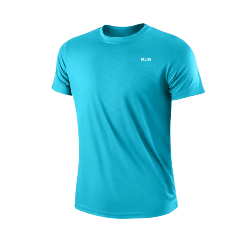 High quality men breathable fast drying running sports fitness breathable comfortable short sleeve T-shirt casual light Gym Tops