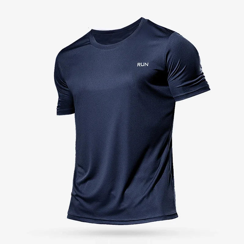 High quality men breathable fast drying running sports fitness breathable comfortable short sleeve T-shirt casual light Gym Tops