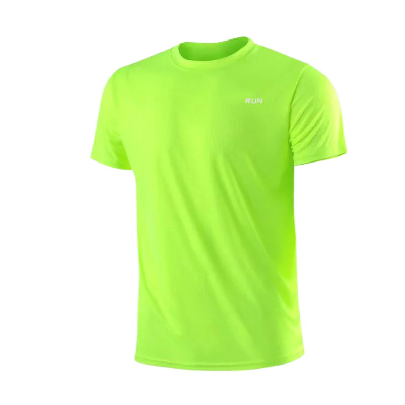 High quality men breathable fast drying running sports fitness breathable comfortable short sleeve T-shirt casual light Gym Tops