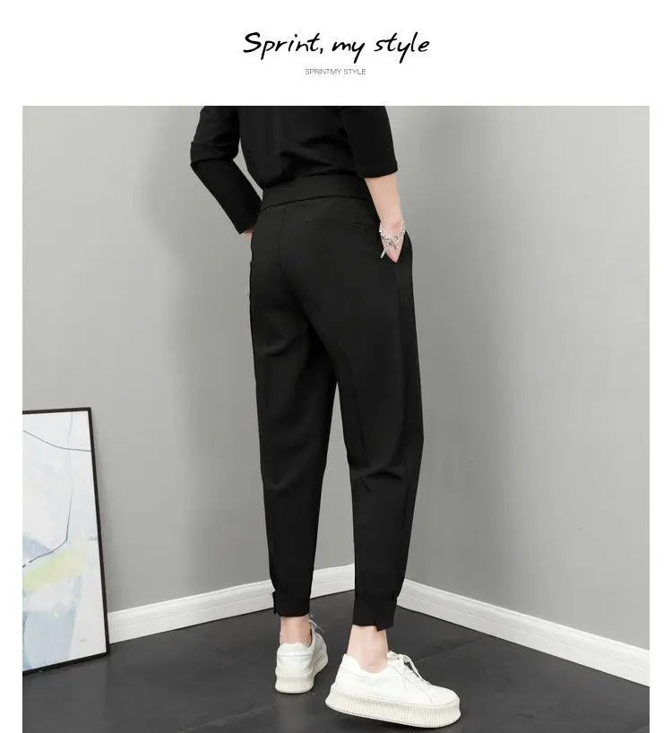 Relaxed Fit Pleated Pants - High Waist Streetwear