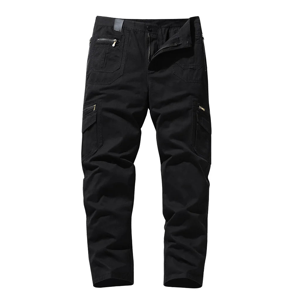 2025 Men Cargo Pants Trousers Multi-pocket Waterproof Wear-resistant Casual Training Overalls Clothing Comfortable Breathable