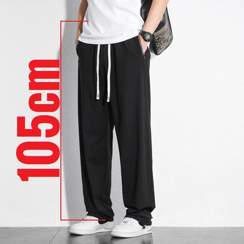 Tall Clothes Men's Pants Extra Long Length Summer Trouser Male Ice Silk Sport Inseam 36 190 Cm 120 115 Leg 110 120cm 115cm 105