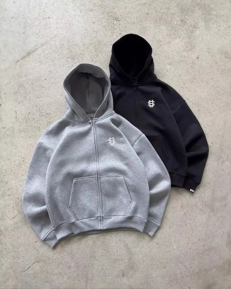Y2k Fashionable Classic Street Casual Printed Female Hoodies Oversize Loose Sweatshirts Couple Hip Hop Styles Zip Hoodie vintage