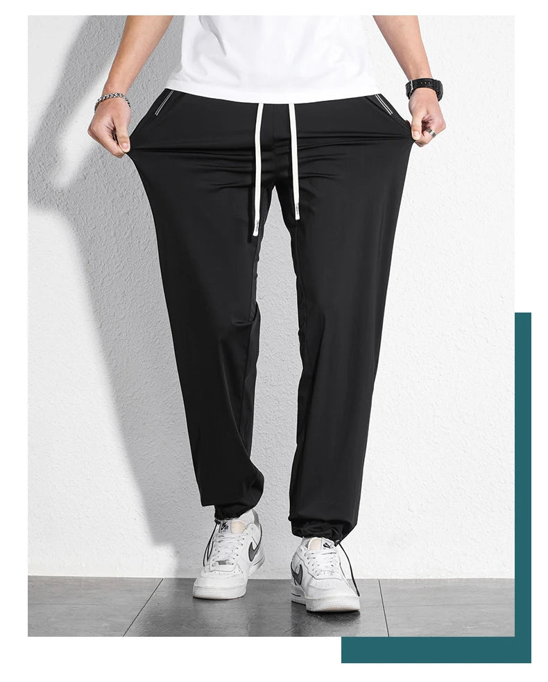 Tall Clothes Men's Pants Extra Long Length Summer Trouser Male Ice Silk Sport Inseam 36 190 Cm 120 115 Leg 110 120cm 115cm 105
