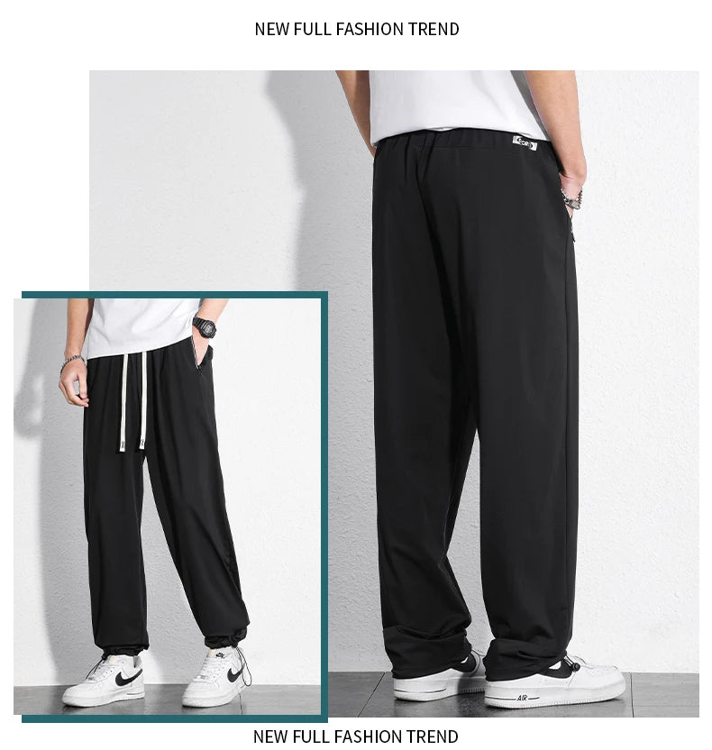Tall Clothes Men's Pants Extra Long Length Summer Trouser Male Ice Silk Sport Inseam 36 190 Cm 120 115 Leg 110 120cm 115cm 105