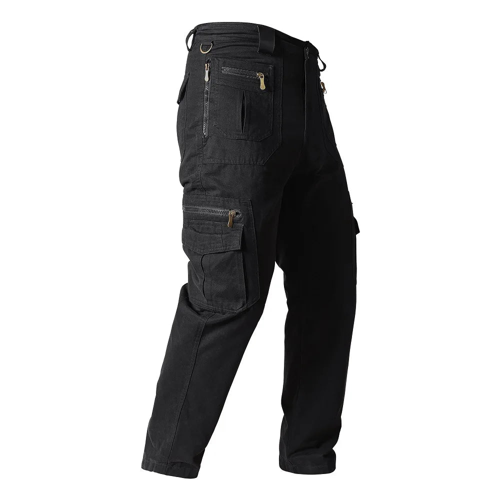 2025 Men Cargo Pants Trousers Multi-pocket Waterproof Wear-resistant Casual Training Overalls Clothing Comfortable Breathable
