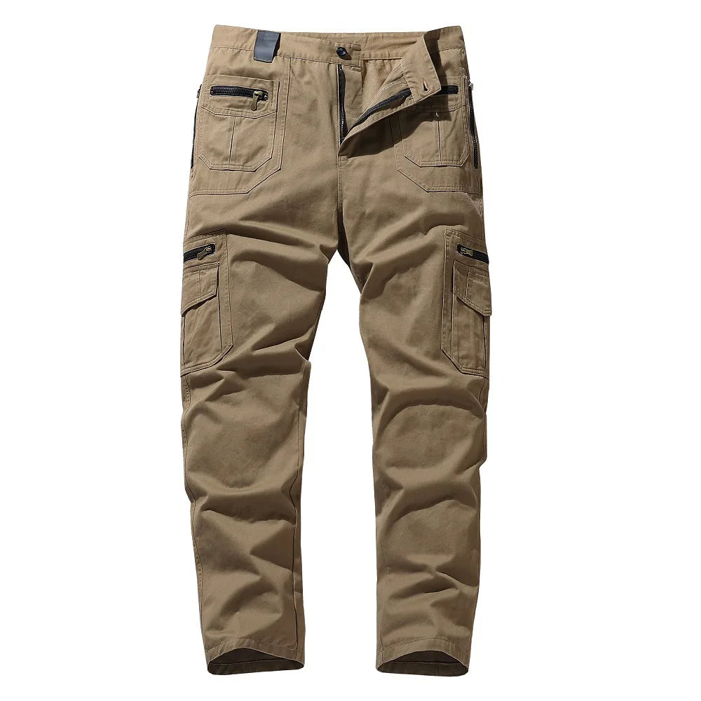 2025 Men Cargo Pants Trousers Multi-pocket Waterproof Wear-resistant Casual Training Overalls Clothing Comfortable Breathable